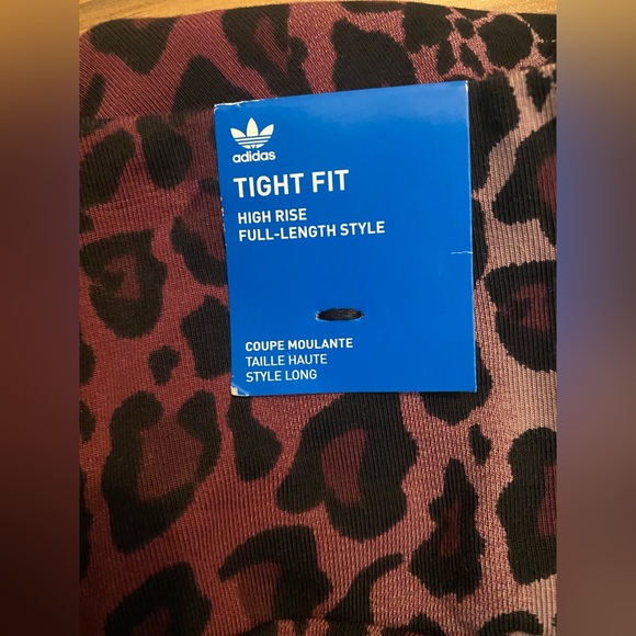 Adidas Originals three stripe leopard print leggings - Picture 6 of 8